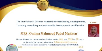 شهادة مدرب دولي – اميمة محمود فضل مختار -EN